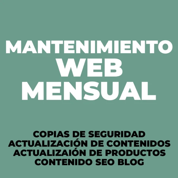 MANTENIMIENTO WEB MENSUAL